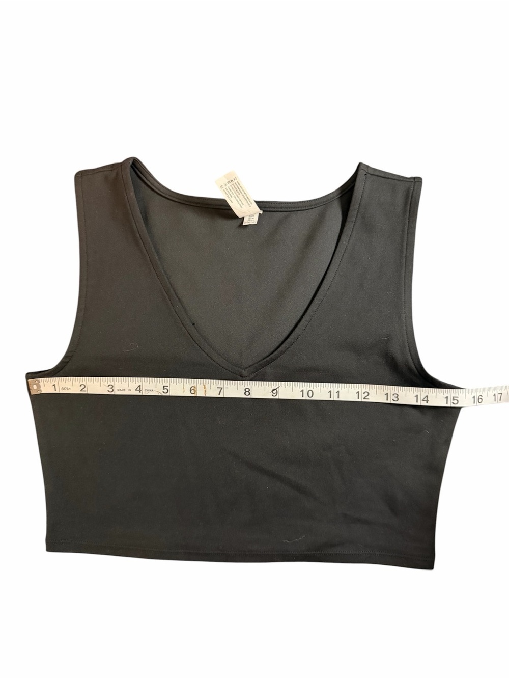 Yogalicious Black V-Neck Muscle Tank Top - size M - Picture 4 of 5
